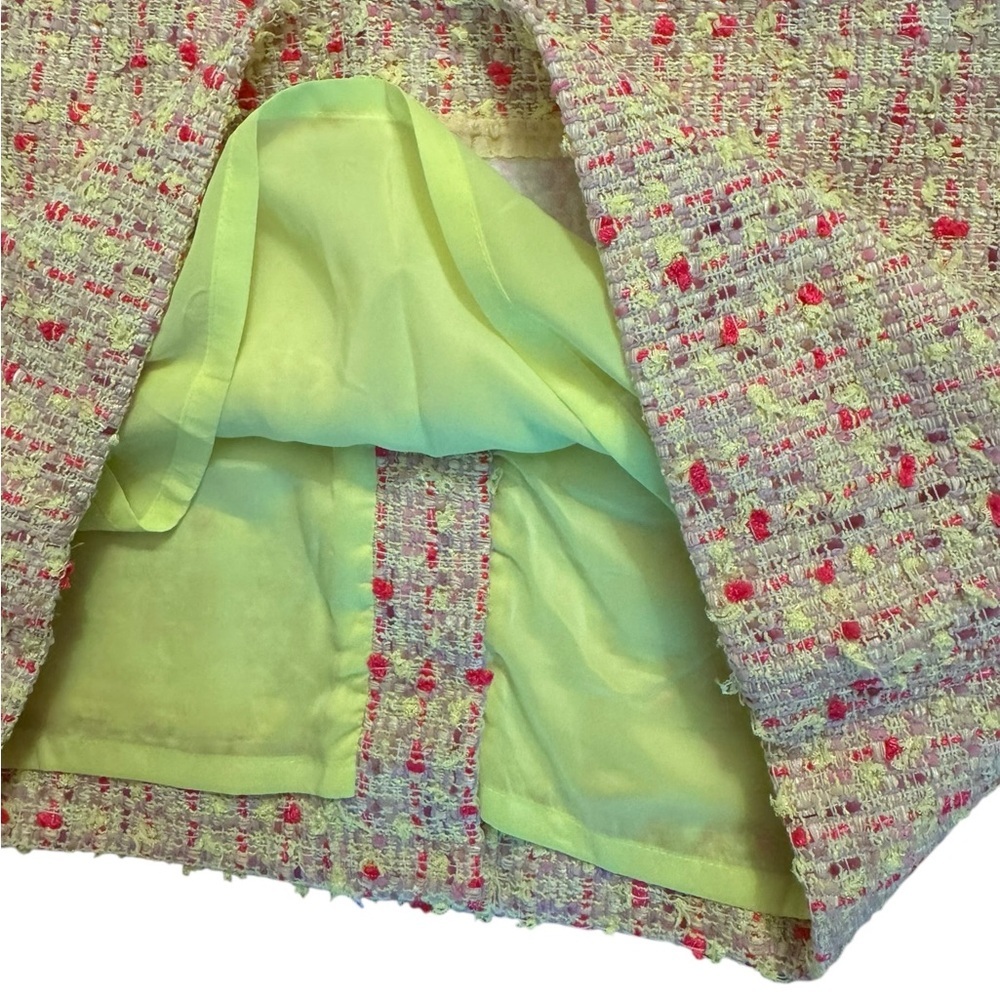 J.Crew No. 2 Pencil Skirt in Neon Yellow and Pink Tweed - Picture 7 of 7